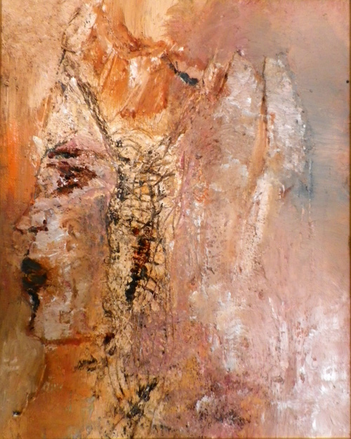 'Berbermädchen', Mischtechnik, 24cm x 30cm, Preis auf Anfrage