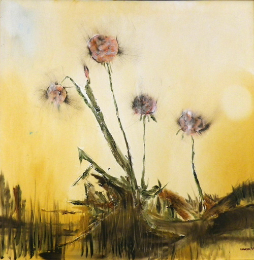 'Abendstimmung', Mischtechnik, 80cm x 80cm, Preis auf Anfrage