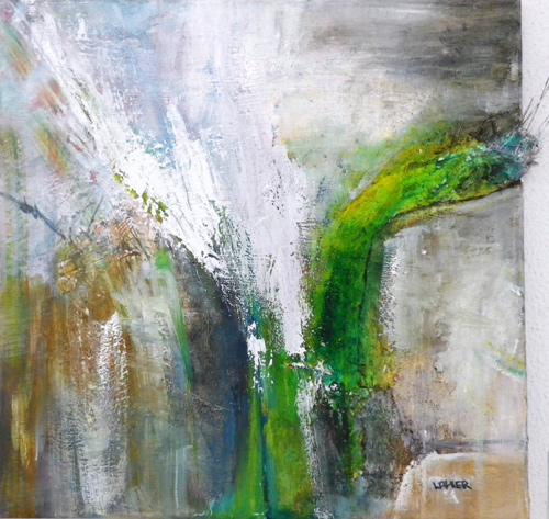 'Frühlingsgefühle', Mischtechnik, 40cm x 40cm, Preis auf Anfrage