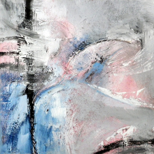 'Außergewöhnliche Begegnung', Mischtechnik, 40cm x 40cm, Preis auf Anfrage