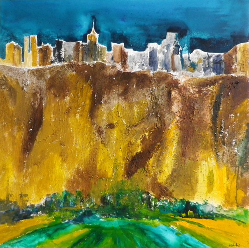 'Ohne Titel', Mischtechnik, 100cm x 100cm, in Privatbesitz
