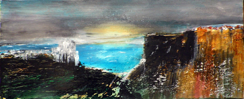 'Ausblick', Mischtechnik, 70cm x 30cm, Preis auf Anfrage