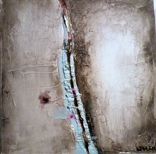 'Der Riss', Mischtechnik, 40cm x 40cm, Preis auf Anfrage