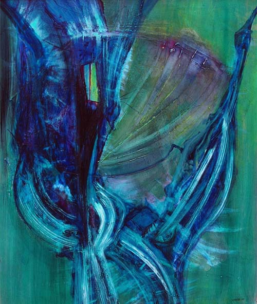 'Das Auge des Alligators', Öl, 80cm x 80cm, Preis auf Anfrage