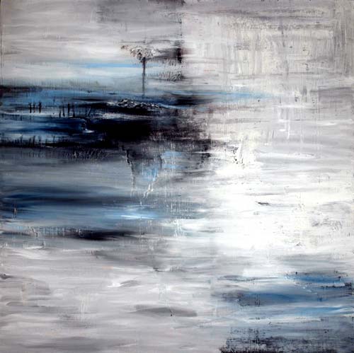'Stille', Mischtechnik, 100cm x 100cm, in Privatbesitz