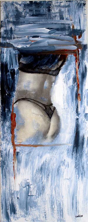 'Versuchung', Mischtechnik, 40cm x 100cm, Preis auf Anfrage