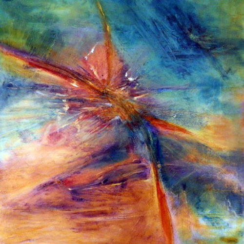 'Explosion', Mischtechnik, 120cm x 120cm, Preis: auf Anfrage