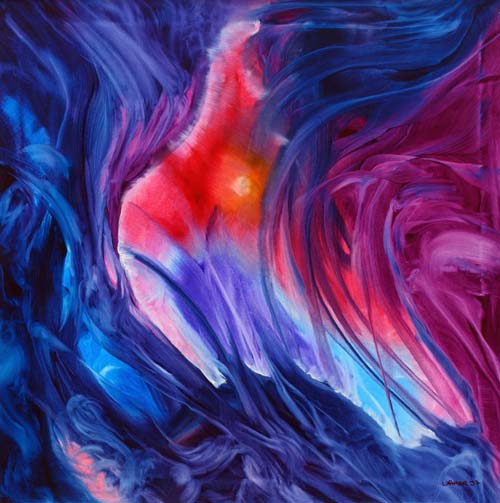'Lichtblick', Öl, 70cm x 70cm, in Privatbesitz
