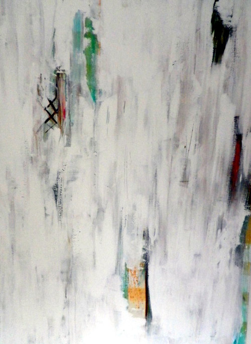 'Hinter der Fassade 2', Mischtechnik, 100cm x 140cm, Preis auf Anfrage